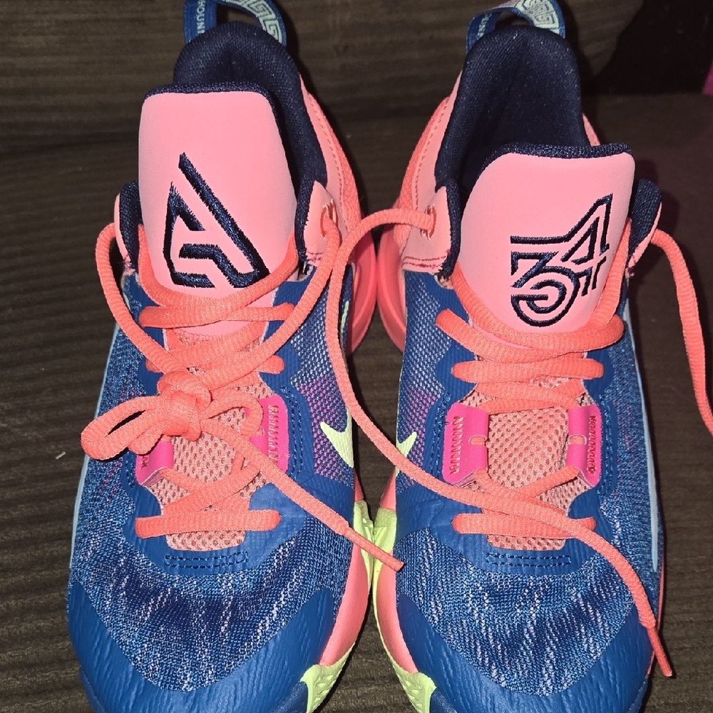 Nike Kids Vibrant Blue and Pink Sneakers